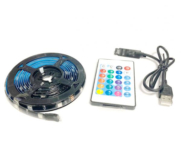 Светодиодная Лента RGB 3м USB мультиколор с пультом Д/У