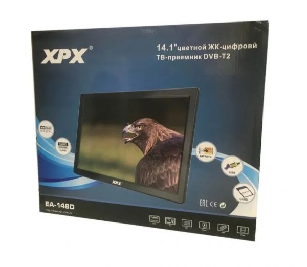 Портативный цифровой телевизор XPX EA-148D 14.1" DVB-T2