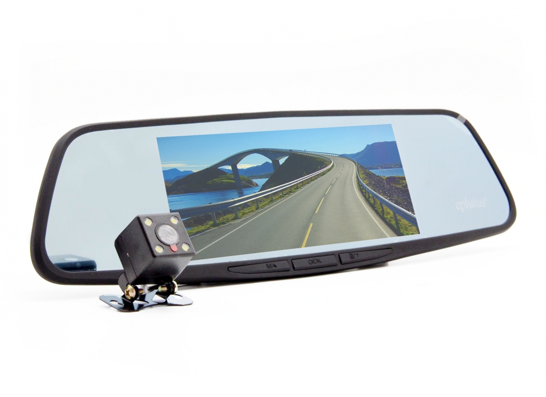 Автомобильный видеорегистратор в виде зеркала заднего вида